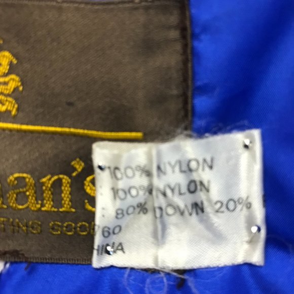 VTG Womens Blue Down Puffer Vest Size M Snap Front Nylon Wind Proof - Picture 5 of 13